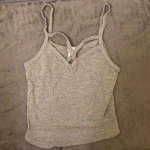Grey crop top